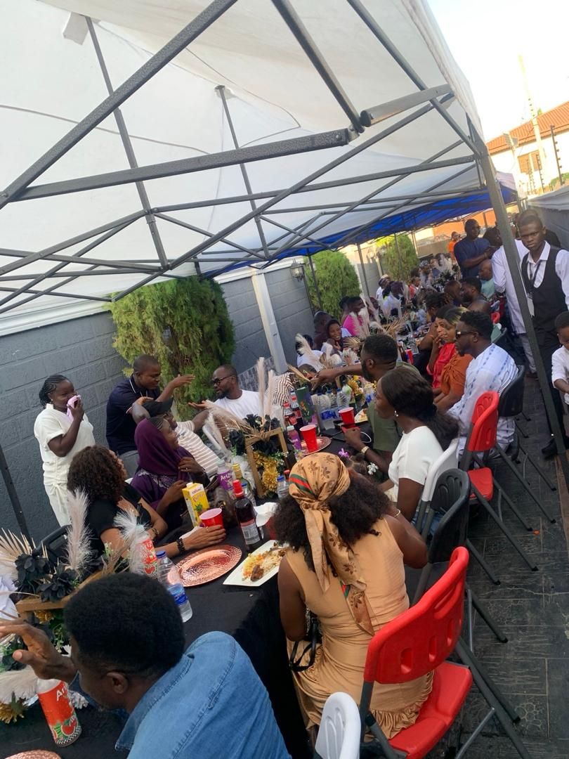 Guests at a MANSA catered outdoor event
